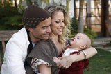 Pierre Andr&eacute; Senizergues,founder and CEO of Sole Technology, with his girlfriend Sara Sheen and their 4-month old son Mateo at their house in Malibu, CA, on January 9, 2009.  Sole Technology is the world&rsquo;s largest privately owned action sport footwear and apparel company represented in more than 70 countries. Its seven top brands include etnies, etnies Girl, etnies Plus, &eacute;S, Emerica, Altamont Apparel and ThirtyTwo.